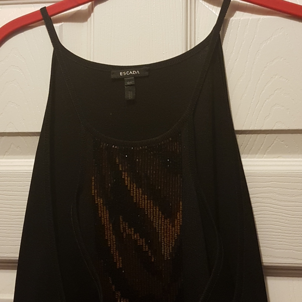 Escada Knit Sequined Halter top